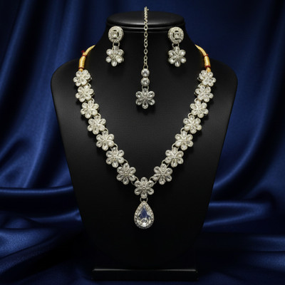 SAMRIDDHI JEWELS Alloy Silver Jewellery Set(Pack of 1)