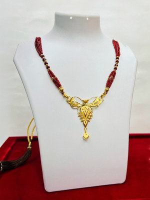 Soumi store Copper Gold-plated Gold Jewellery Set(Pack of 1)