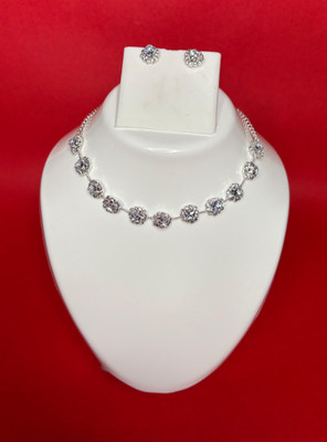 ATHARV ENTERPRISE Alloy Silver Jewellery Set(Pack of 1)