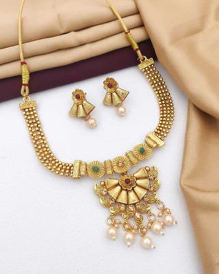 SHIVAY FASHION HUB Alloy Gold-plated Rose Gold Jewellery Set(Pack of 5)