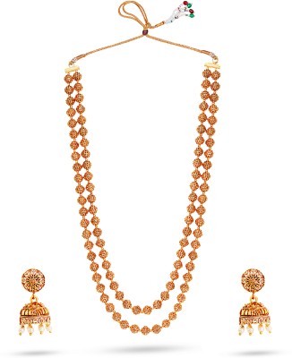 MARU JEWEL Brass Gold-plated Gold Jewellery Set(Pack of 3)