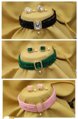 Akansha Fashion Alloy Multicolor Jewellery Set(Pack of 3)