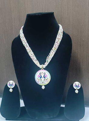 dev group collection Metal Silver Multicolor Jewellery Set(Pack of 1)