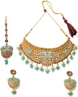 ANOUK Alloy Gold-plated Blue Jewellery Set(Pack of 1)