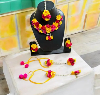 SR Sarthak Royal Fabric Multicolor Jewellery Set(Pack of 1)