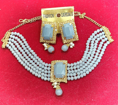 Vinayak Collection Dori Grey Jewellery Set(Pack of 1)