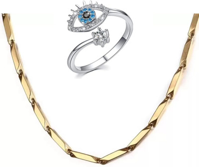 Vipunj Brass, Alloy, Stainless Steel Sterling Silver, Gold-plated Silver, Gold Jewellery Set(Pack of 2)