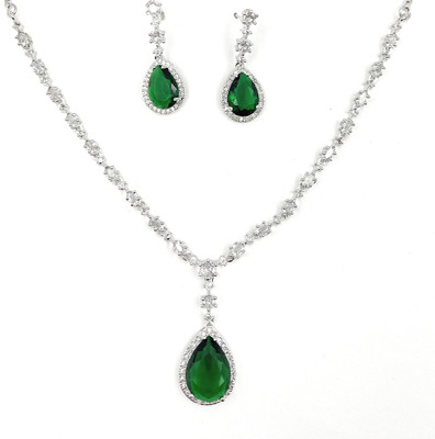 Adornique Alloy Green Jewellery Set(Pack of 1)