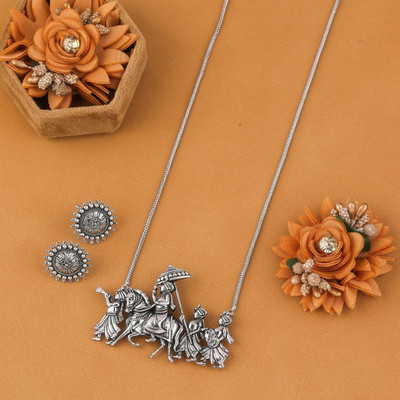 HETPRIT Alloy Black Silver Silver Jewellery Set(Pack of 1)