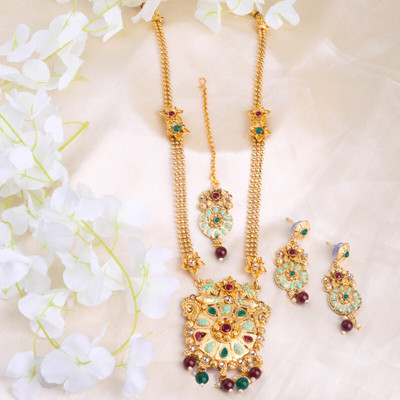 SHIV SHAKTI JEWELLERS Alloy Gold-plated Multicolor Jewellery Set(Pack of 3)