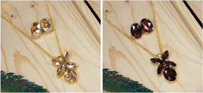 JewelShadi Alloy Gold-plated Gold, Maroon Jewellery Set(Pack of 2)