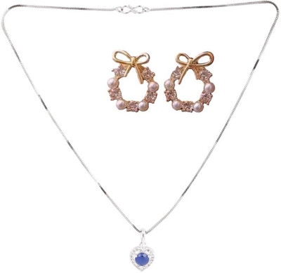 SRK Fashions Alloy Blue, White Jewellery Set(Pack of 1)