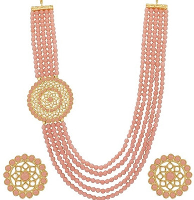 White pearl Alloy Gold-plated Platinum Jewellery Set(Pack of 1)