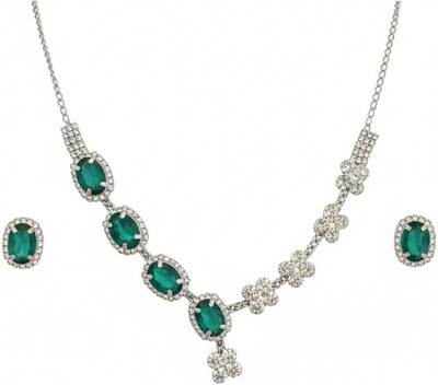 Rajasthani Shringa Brass Green Jewellery Set(Pack of 1)