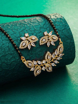 Olddy Easy Alloy Gold-plated Black, White Jewellery Set(Pack of 1)