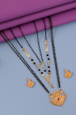 VISITART JEWELLERY Alloy Gold-plated Gold Jewellery Set(Pack of 4)