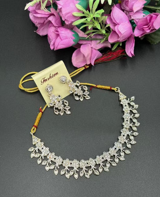 SHYAM Alloy Gold-plated White Jewellery Set(Pack of 1)