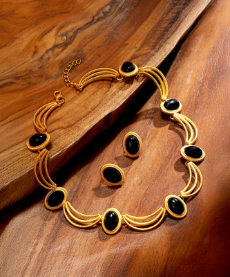SOHI Alloy Black Jewellery Set(Pack of 2)