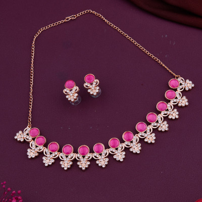 bhanu diam Alloy Gold Jewellery Set(Pack of 1)