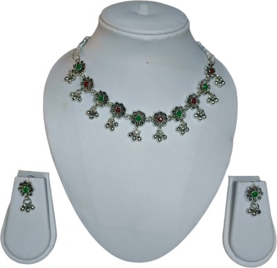 RJRS Oxidised Silver Multicolor Jewellery Set(Pack of 1)