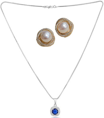 SRK Fashions Alloy Blue, White Jewellery Set(Pack of 1)