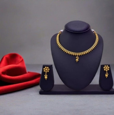 Matram Brass, Copper Gold-plated Gold Jewellery Set(Pack of 1)