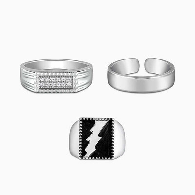 GIVA Sterling Silver Rhodium Silver Jewellery Set(Pack of 3)