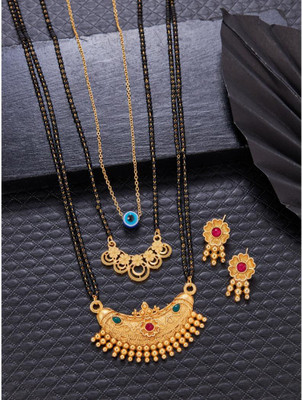 Enpong Brass Gold-plated Multicolor Jewellery Set(Pack of 1)