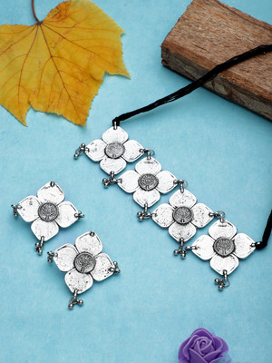 Anju Arya Oxidised Silver Silver Jewellery Set(Pack of 1)