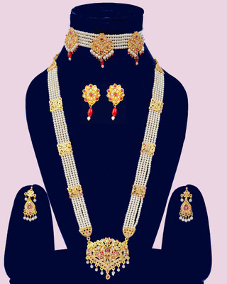 Rhosyn Brass, Mother of Pearl, Alloy Gold-plated Gold Jewellery Set(Pack of 1)