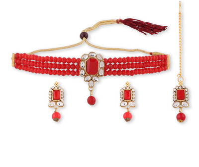 EVY Copper Gold-plated Multicolor Jewellery Set(Pack of 1)