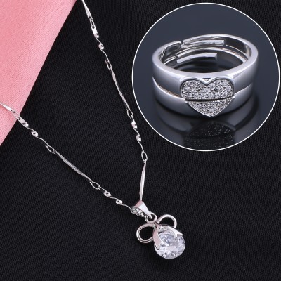 SILVER SHINE Alloy Silver Silver Jewellery Set(Pack of 1)