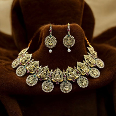 Antico Alloy Gold-plated Gold, Green, Maroon Jewellery Set(Pack of 1)