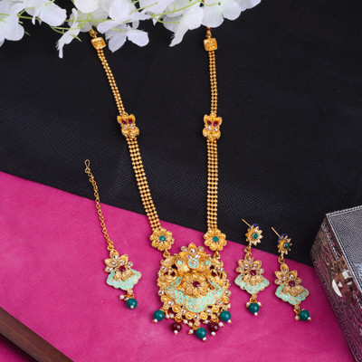 SHIV SHAKTI JEWELLERS Alloy Gold-plated Multicolor Jewellery Set(Pack of 3)