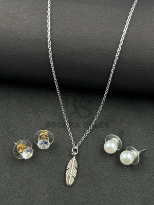 BOGHRA SALES Brass, Alloy Silver, Gold-plated, Rhodium Silver, Gold, Multicolor Jewellery Set(Pack of 1)