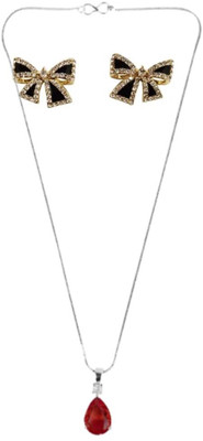 SRK Fashions Alloy Red, Black Jewellery Set(Pack of 1)