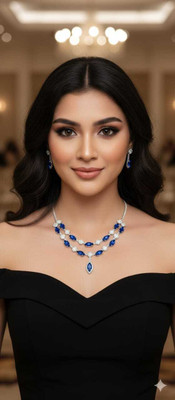 ICG Alloy Platinum Grey Jewellery Set(Pack of 1)