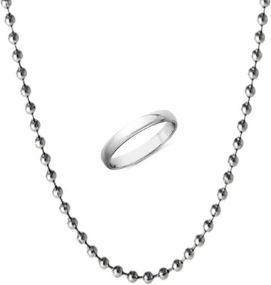 MAATRCHAAYA Stainless Steel Sterling Silver Silver Jewellery Set(Pack of 2)