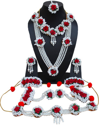 VIP Fashions Fabric Red Jewellery Set(Pack of 1)