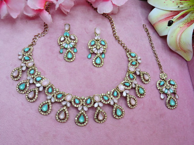 VATSALYA creation Alloy Gold-plated Multicolor Jewellery Set(Pack of 1)