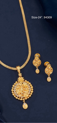 crystal fashion store Copper Gold-plated Gold Jewellery Set(Pack of 1)