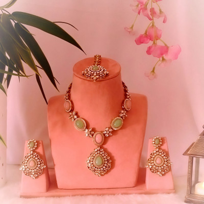 iBerries Alloy Silver Jewellery Set(Pack of 1)