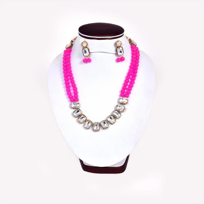 VIPY HANGER Alloy Pink Jewellery Set(Pack of 1)