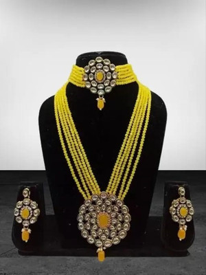 Kaima Brass Gold-plated Yellow Jewellery Set(Pack of 1)