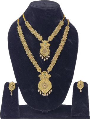 GAZAL ENTERPRISES Alloy Gold-plated Gold Jewellery Set(Pack of 4)
