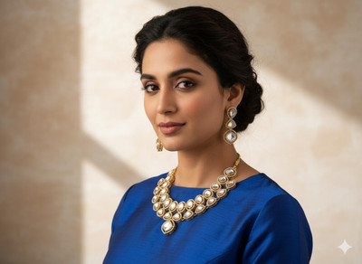 Jokerwal brothers Alloy Gold-plated White Jewellery Set(Pack of 1)