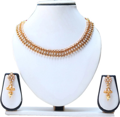 Swarajshop Copper Gold, White Jewellery Set(Pack of 1)
