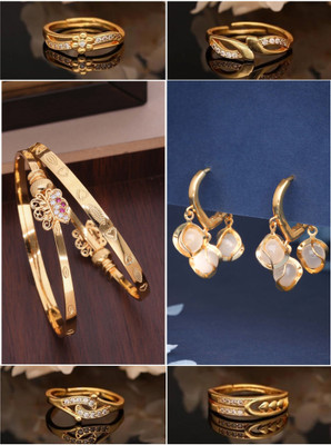 Dressberry Brass Gold-plated Multicolor Jewellery Set(Pack of 5)