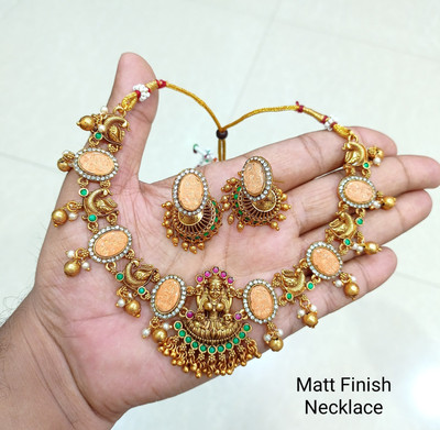 Shilpa Creation Alloy Orange Jewellery Set(Pack of 2)