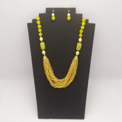 HIBAA Alloy Gold-plated Yellow Jewellery Set(Pack of 1)